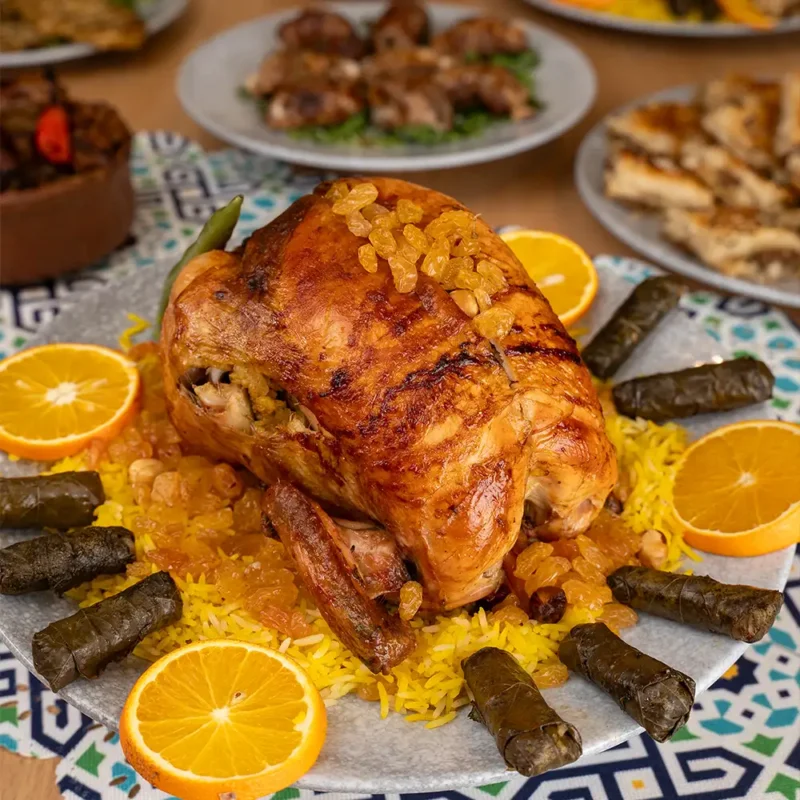 فرخة محشية أرز